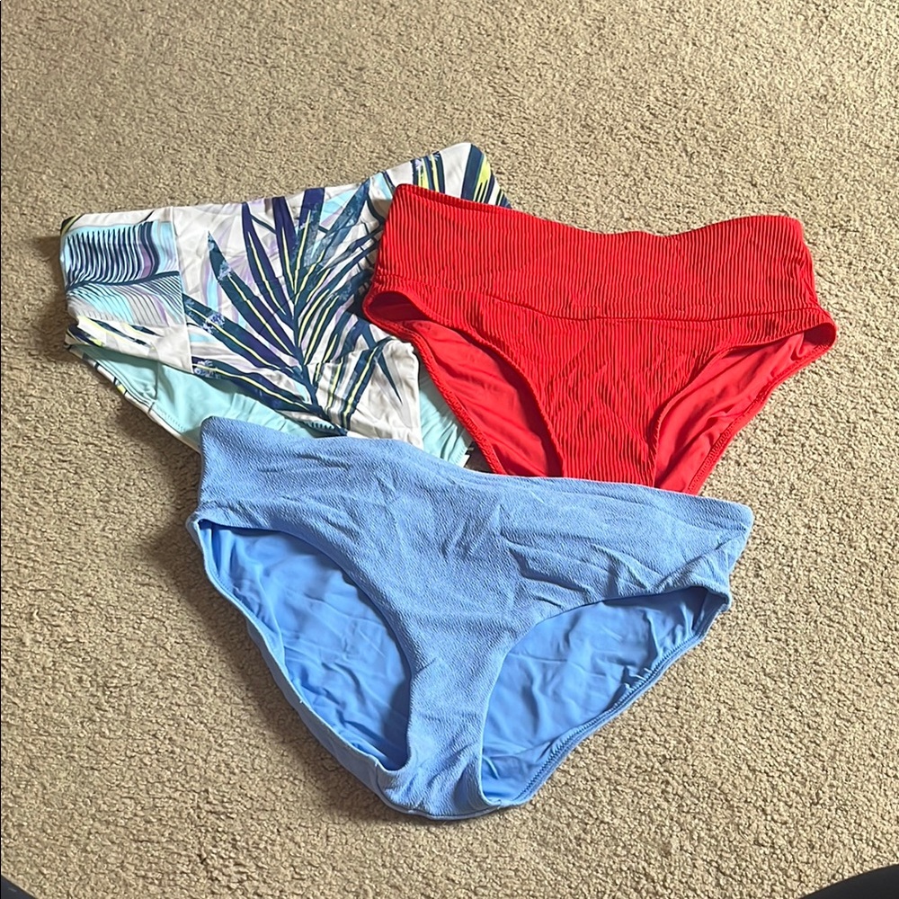 CALIA by Carrie Underwood Red and Blue Bikinis